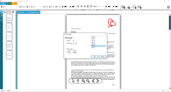 Screenshot  der Zusammenführung von PDFS im PDFTool